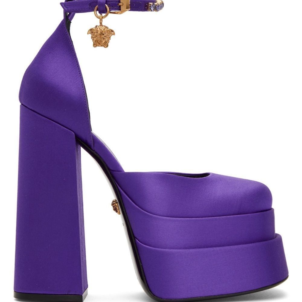 Versace Platform Crystal Sandals - Picture 1 of 10